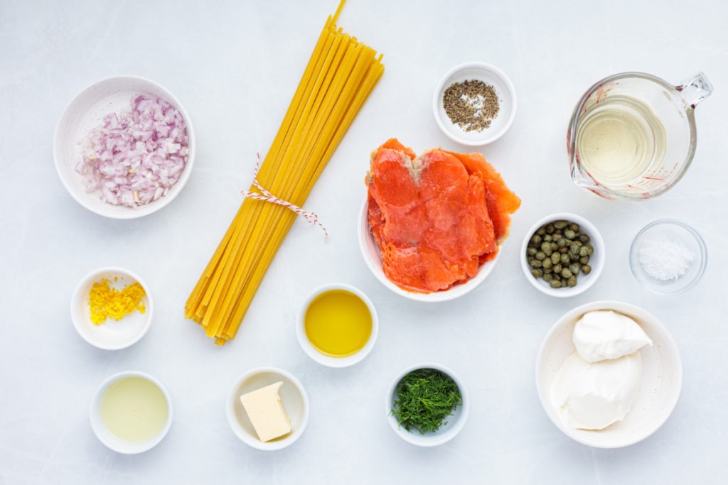 Creamy Smoked Salmon Pasta Ingredients