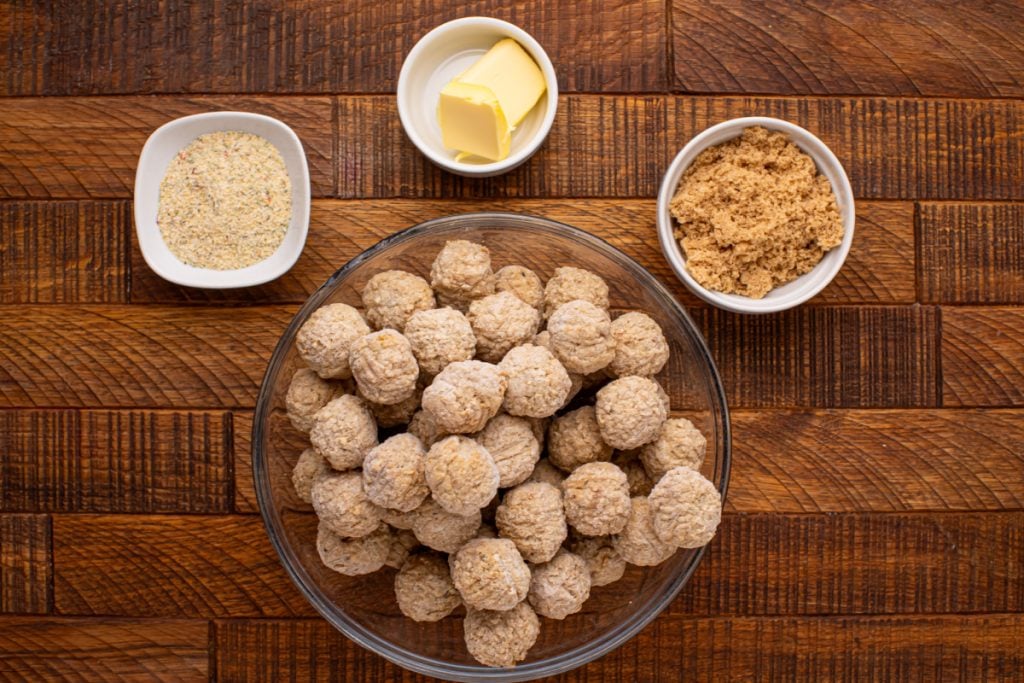 Ingredients for Slow Cooker Brown Sugar Meatballs