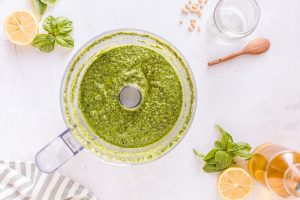 pesto in a food processor
