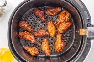 cooked wings in air fryer