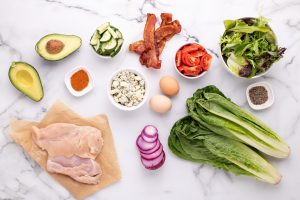 Blackened Chicken Cobb Salad ingredients