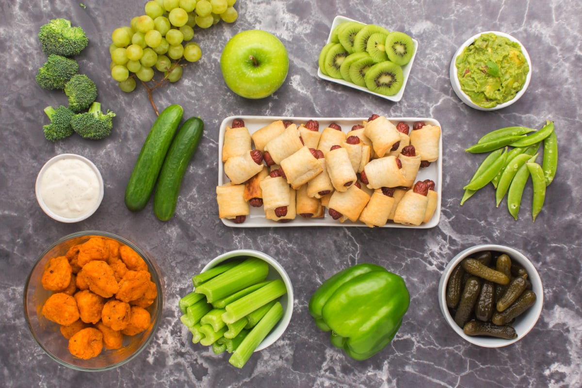 Super Bowl Football Appetizer Board Ingredients