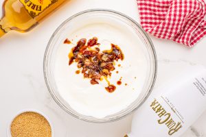 added diced apples to bowl