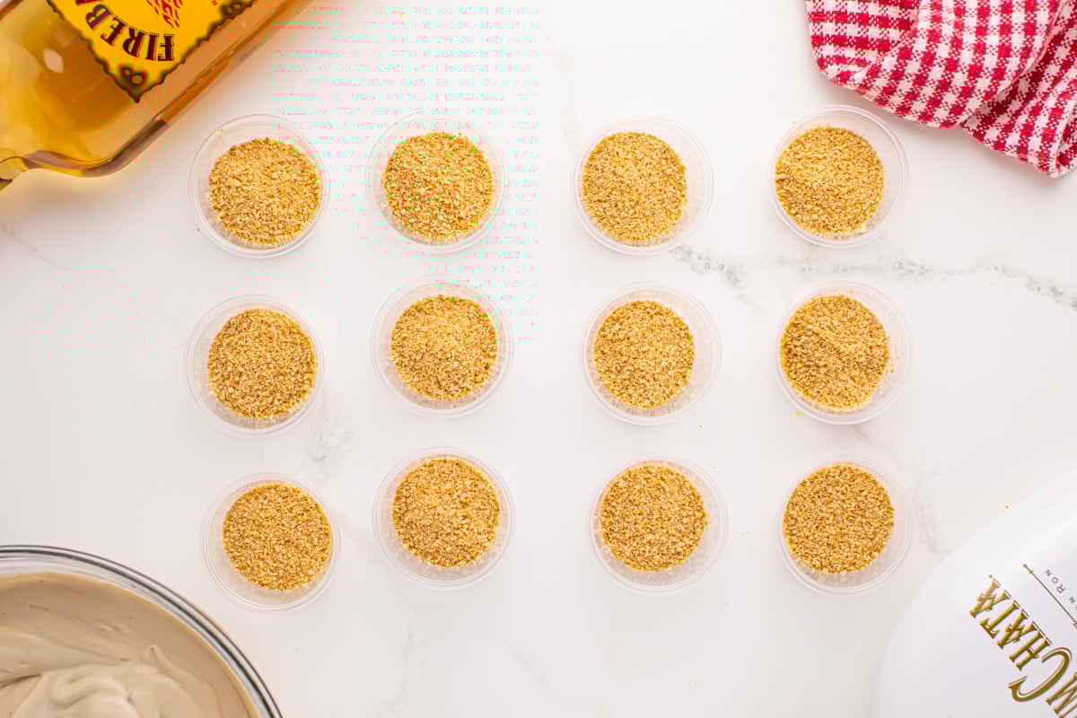 Graham cracker crust added to bottom of cup