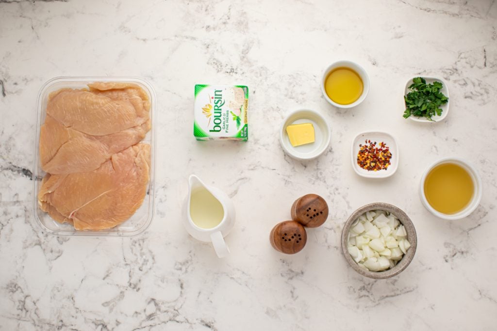 Creamy Boursin Chicken Skillet Ingredients