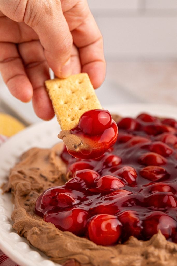 Cherry Chocolate Cheesecake Dip Cookies