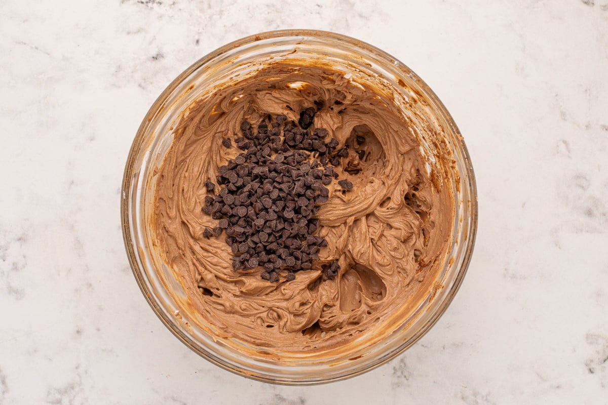 Add chocolate chips to bowl