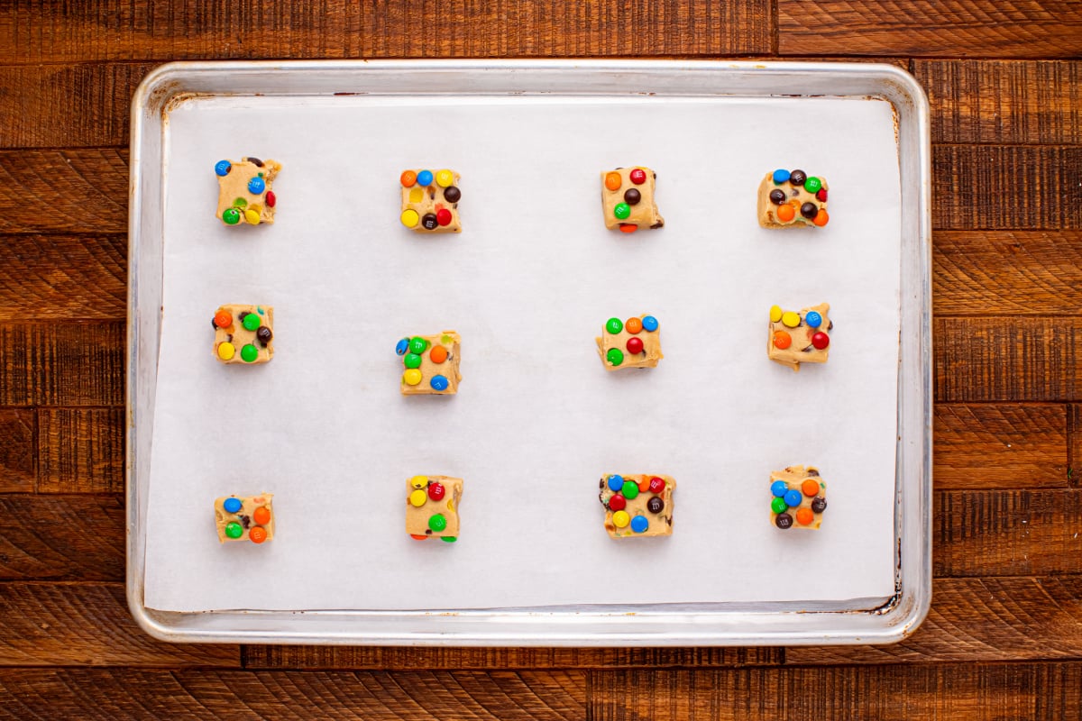 Cookies on baking sheet