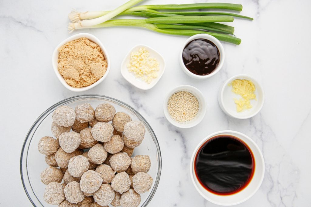 Ingredients for Slow Cooker Mongolian Meatballs