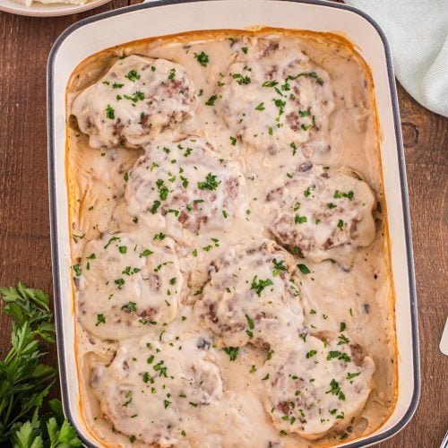 Amish poor man steak in grill pan