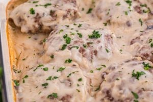 Amish Poor Mans Steaks in a baking dish