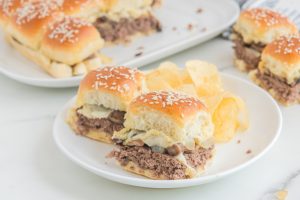 sliders on a plate