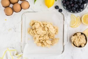 dough place in baking dish