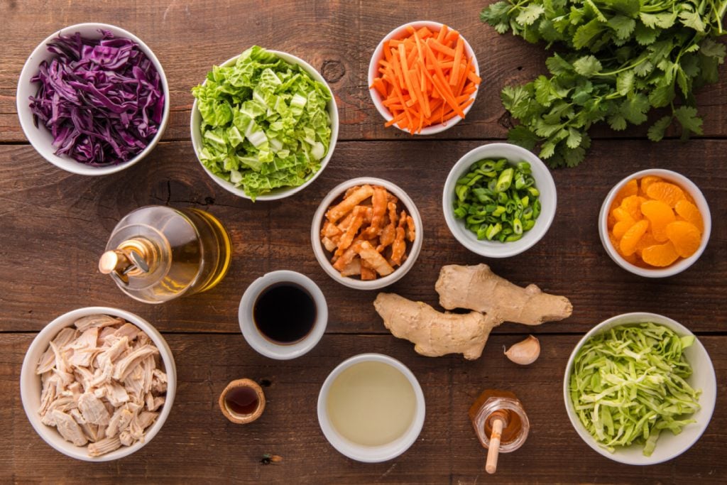 Ingredients for Chinese Chicken Salad