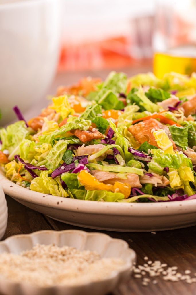 Chinese chicken salad on plate