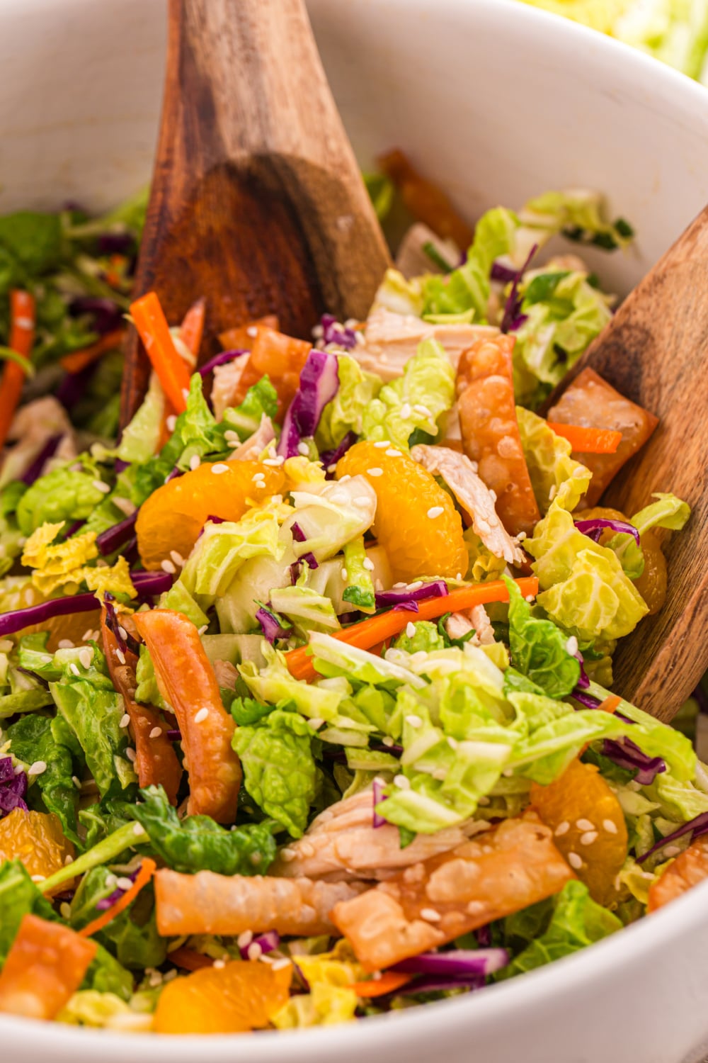 Chinese Chicken Salad Mixed Together