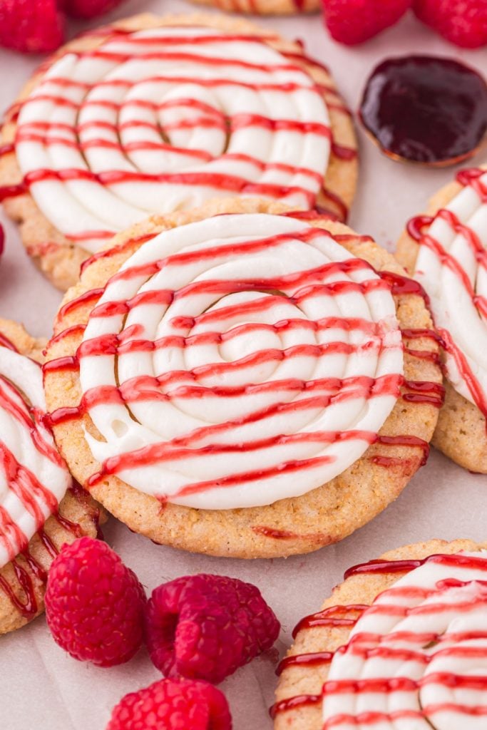 Copycat Crushed Raspberry Cheesecake Cookies 