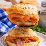 Ham and Cheddar Biscuit Sliders