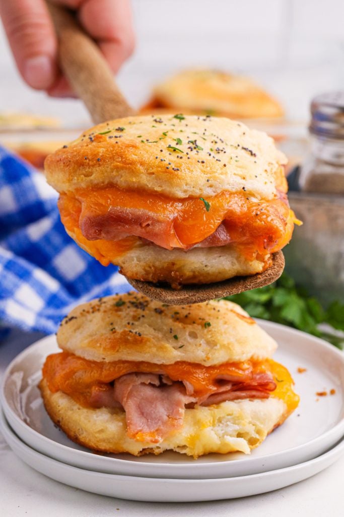 Ham Cheddar Biscuit Sliders