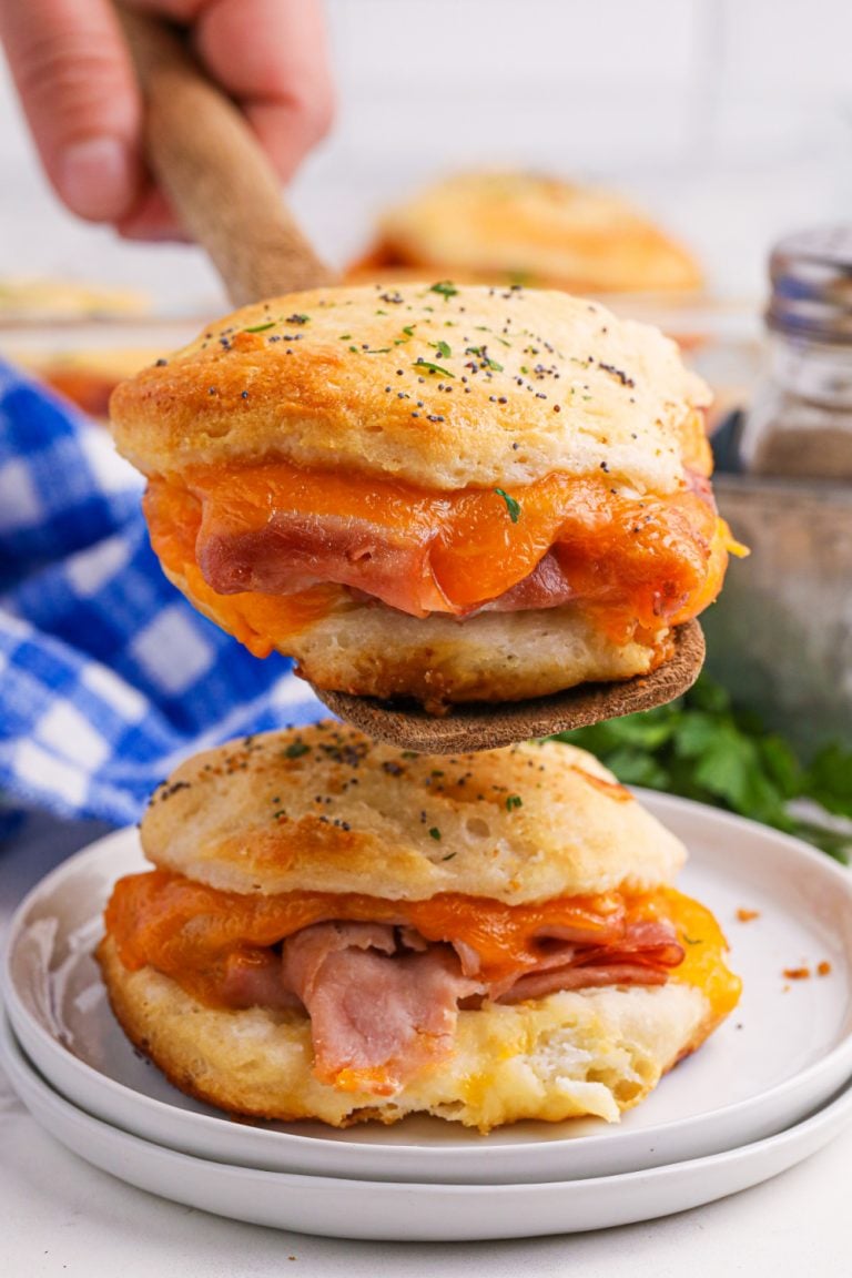 Ham and Cheddar Biscuit Sliders