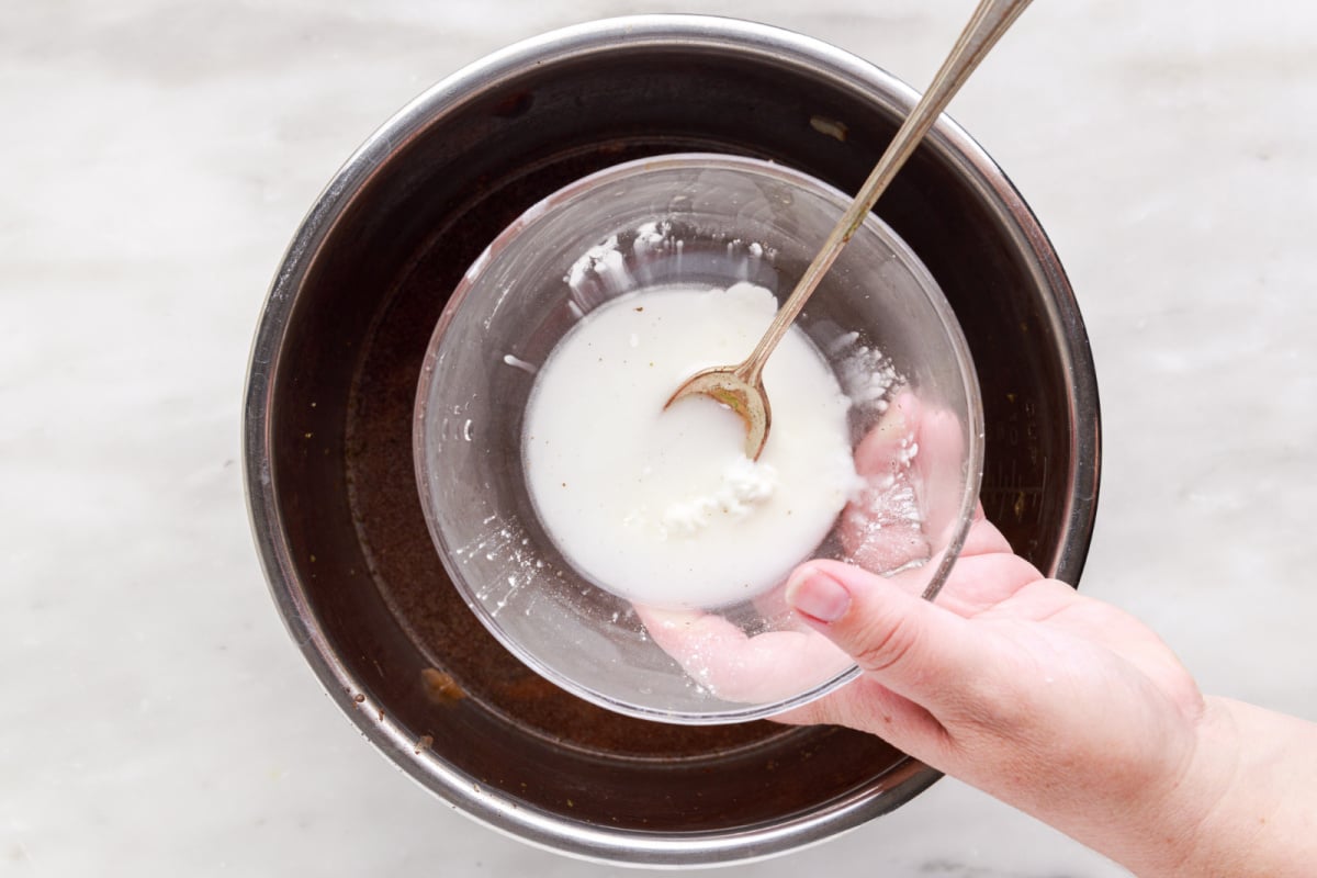 Place cornstarch mixture in small bowl