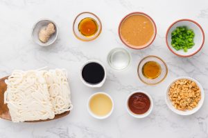 ingredients for spicy peanut noodles