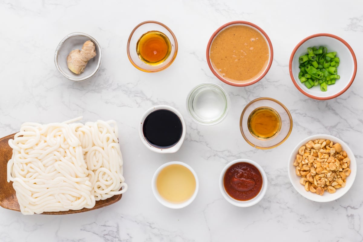 Ingredients for Spicy Peanut Noodles
