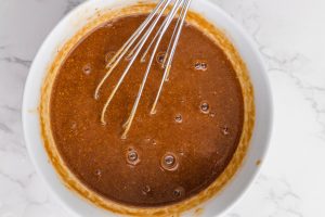 peanut sauce in a bowl