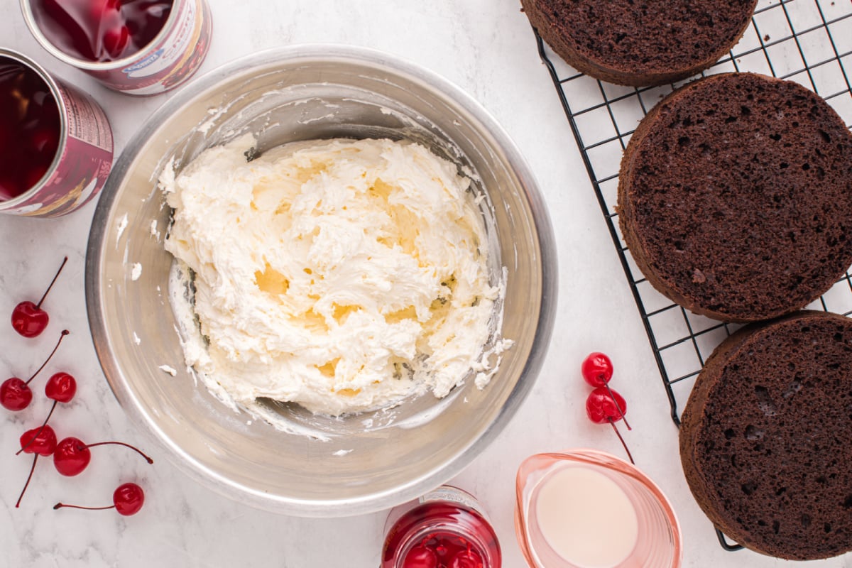 Tapping icing sugar on bowl