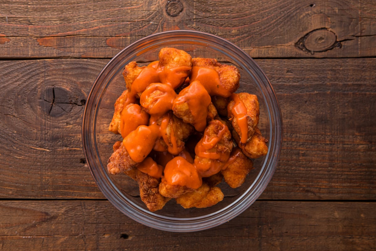 sauce poured over chicken