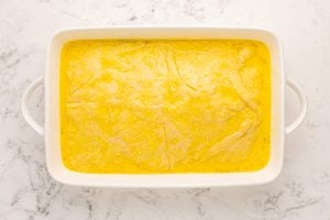 butter mixture brushed on top of dough