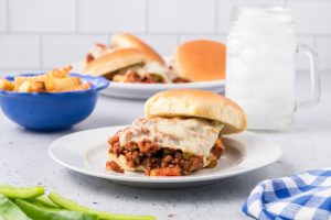 Pizza Sloppy Joe on a plate