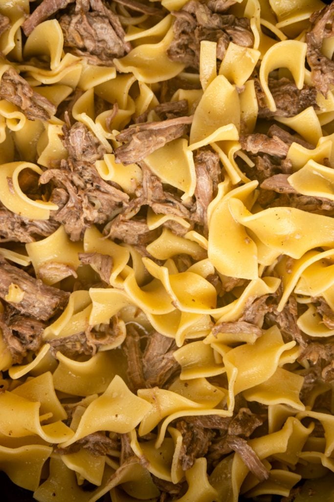 Slow Cooker Beef and Noodles in the Slow Cooker