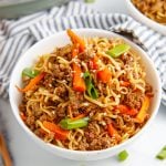 Slow cooker asian beef ramen noodles