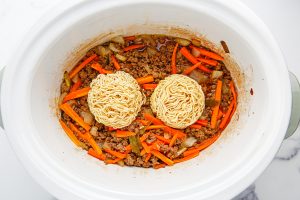 noodles added to slow cooker