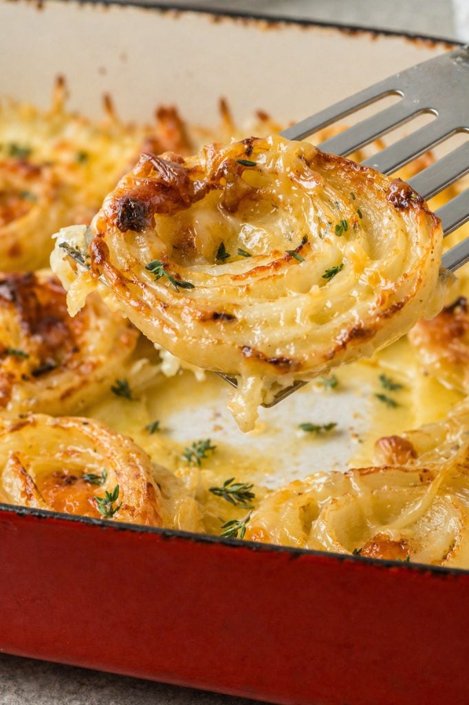 Tennessee Onions in a baking dish