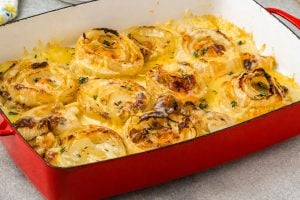 Tennessee Onions in a baking dish