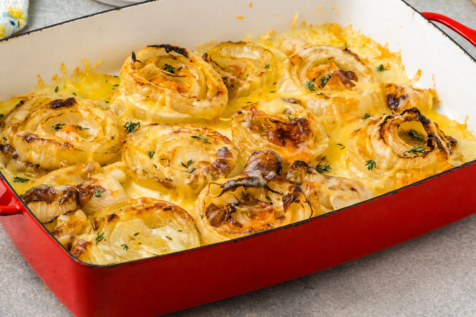 Tennessee Onions in a baking dish