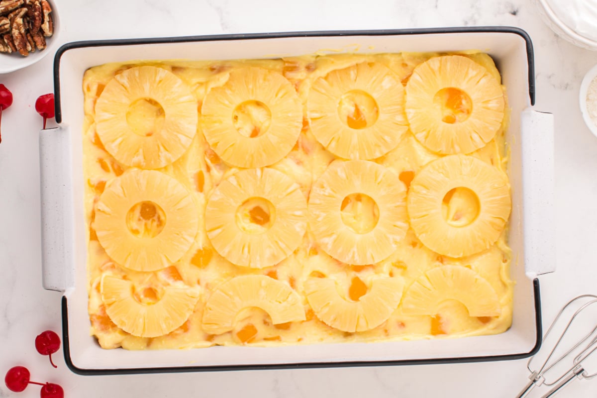 pineapple slices added on top