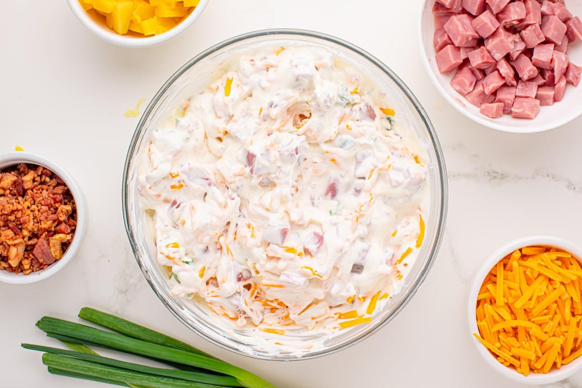 Hawaiian dip in a bowl