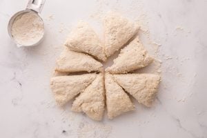 8 equal portions of dough
