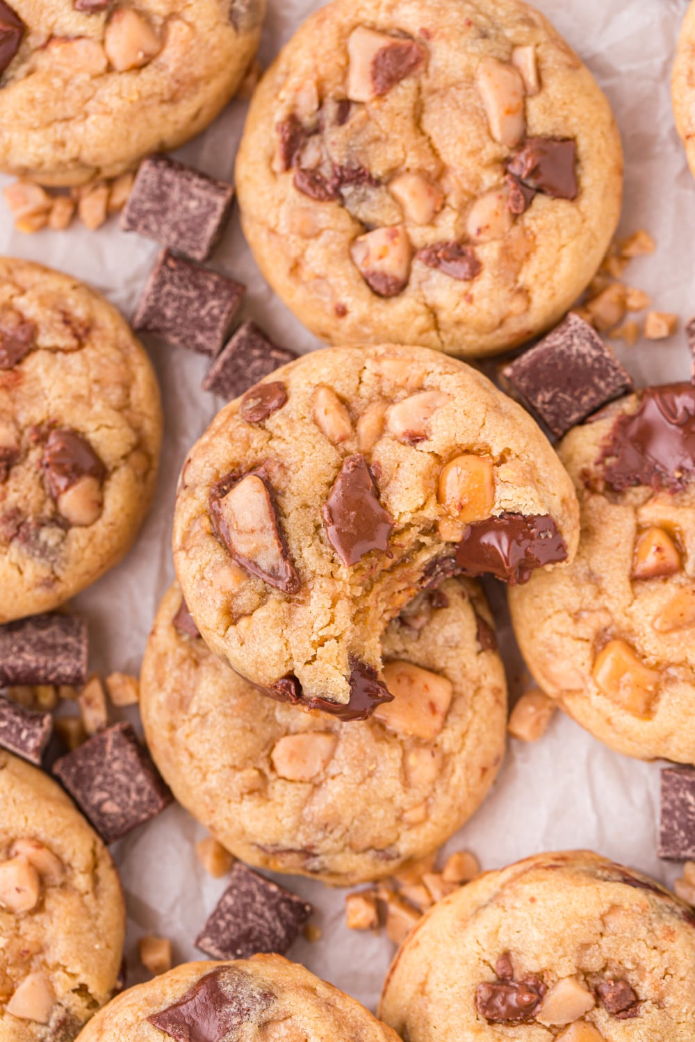 Brown Butter Chocolate Chip Toffee Cookies