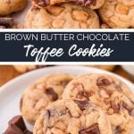 Brown Butter Chocolate Chip Toffee Cookies recipe from Family Fresh Meals