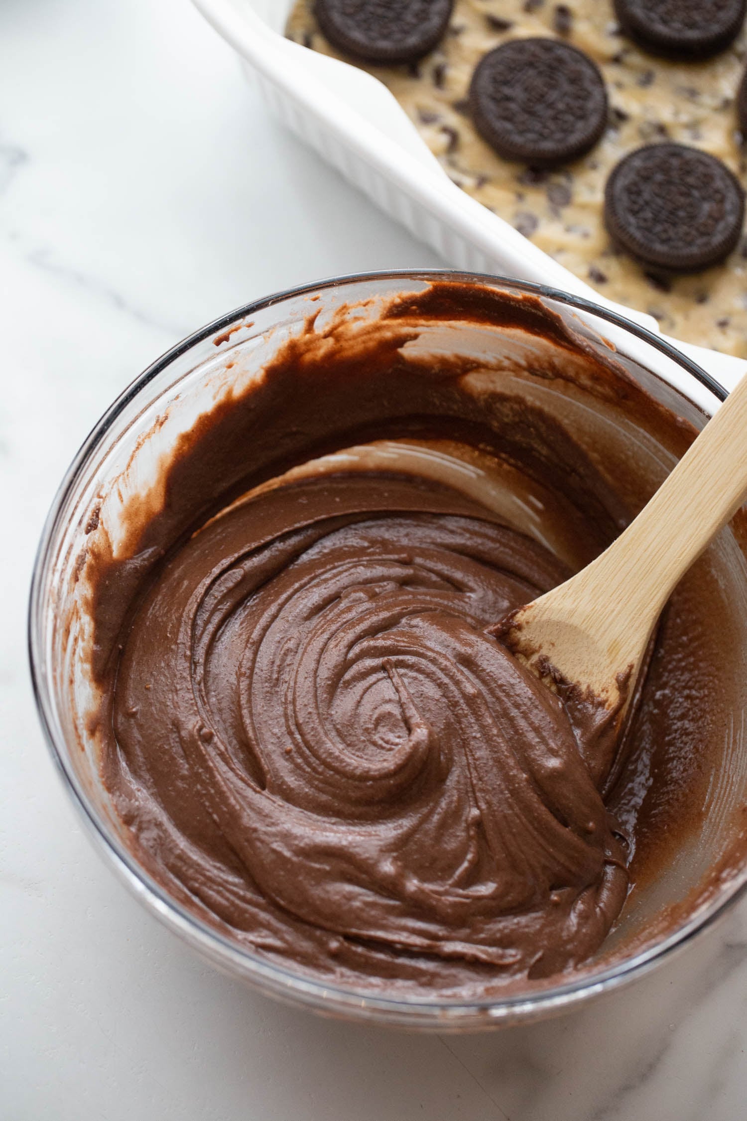 brownie batter in a bowl
