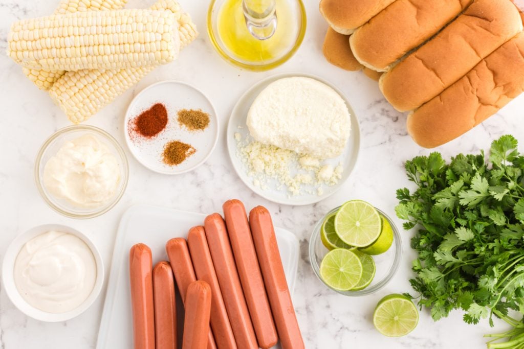 ingredient for Mexican Street Corn Hot Dogs