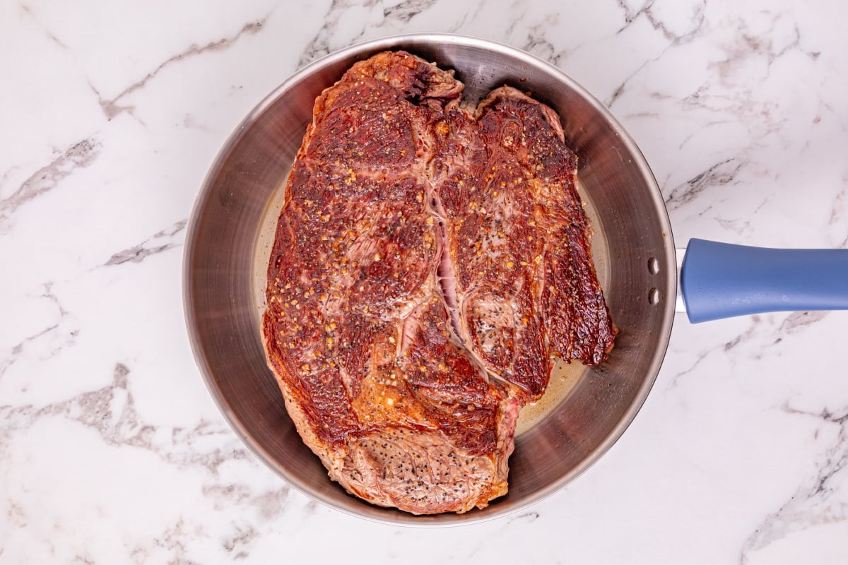 beef browning in a pan