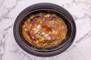 Slow Cooker Chicago Italian Beef in a crockpot