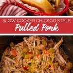 Slow Cooker Chicago Style Pulled Pork Tenderloin recipe from Family Fresh Meals