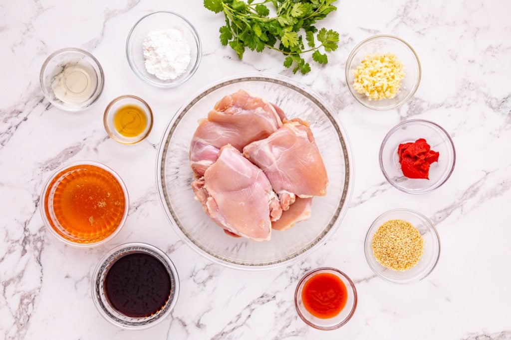ingredients for Slow Cooker Honey Garlic Chicken