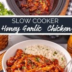 Slow Cooker Honey Garlic Chicken recipe from Family Fresh Meals